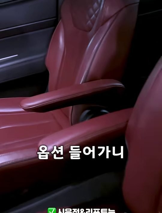 중카TV 영상 속 팰리세이드 2열 독립 시트