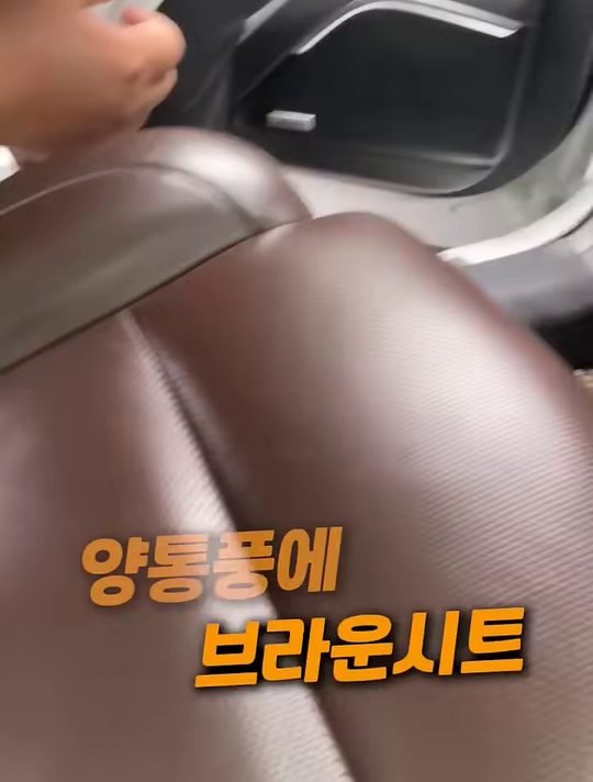 중카TV 영상 속 QM6 브라운 가죽 시트